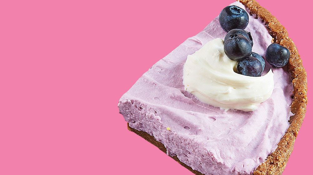 Pay de queso filadelfia con blueberries