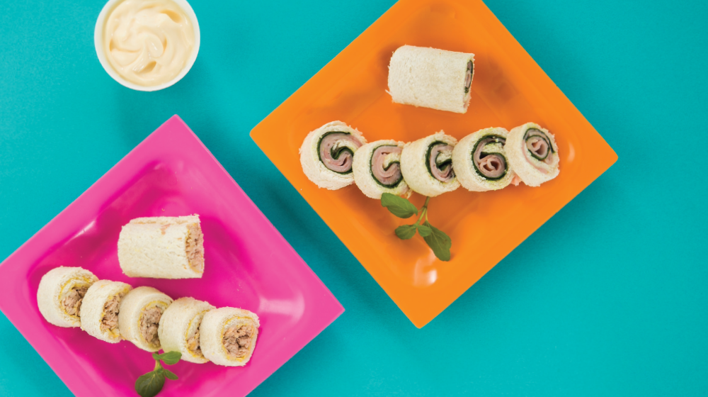 Rollitos de jamón y atún estilo sushi